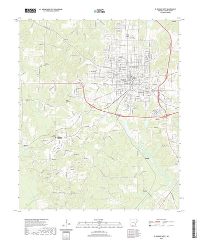 United States Geological Survey El Dorado West, AR (2020, 24000-Scale) digital map