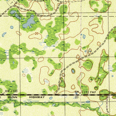 United States Geological Survey Elfers, FL (1944, 31680-Scale) digital map