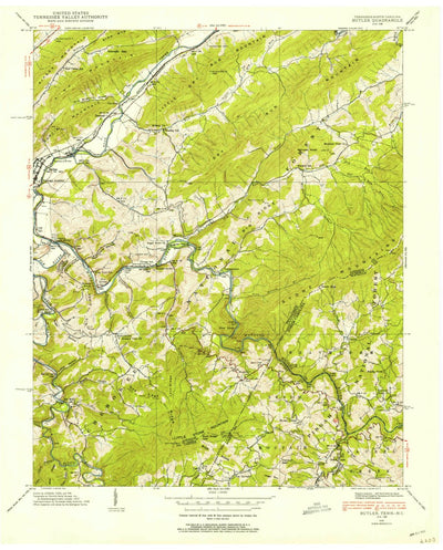 United States Geological Survey Elk Mills, TN-NC (1938, 24000-Scale) digital map