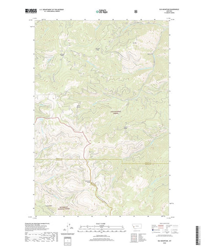 United States Geological Survey Elk Mountain, MT (2020, 24000-Scale) digital map