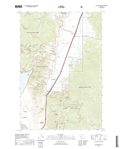 United States Geological Survey Elk Park Pass, MT (2020, 24000-Scale) digital map