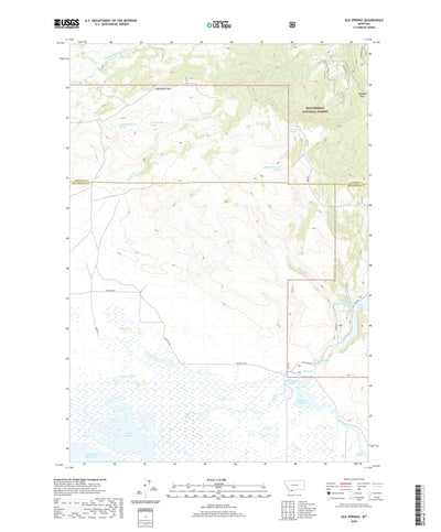 United States Geological Survey Elk Springs, MT (2020, 24000-Scale) digital map