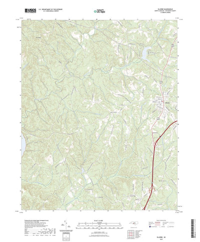 United States Geological Survey Ellerbe, NC (2022, 24000-Scale) digital map