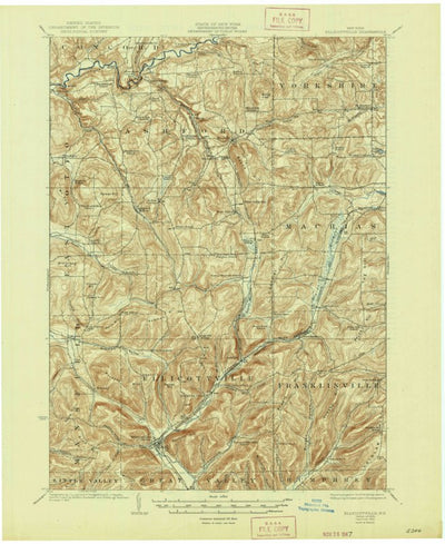 United States Geological Survey Ellicottville, NY (1924, 62500-Scale) digital map