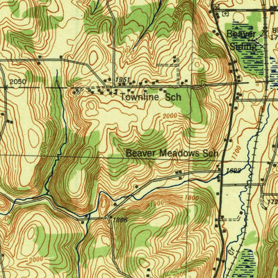 United States Geological Survey Ellicottville, NY (1941, 62500-Scale) digital map