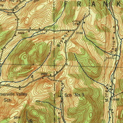 United States Geological Survey Ellicottville, NY (1941, 62500-Scale) digital map
