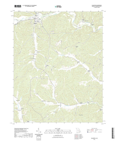 United States Geological Survey Ellington, MO (2021, 24000-Scale) digital map