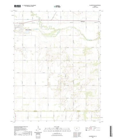 United States Geological Survey Ellinwood SW, KS (2022, 24000-Scale) digital map