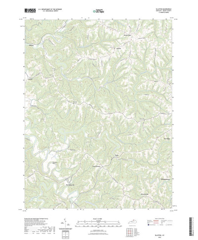 United States Geological Survey Elliston, KY (2022, 24000-Scale) digital map