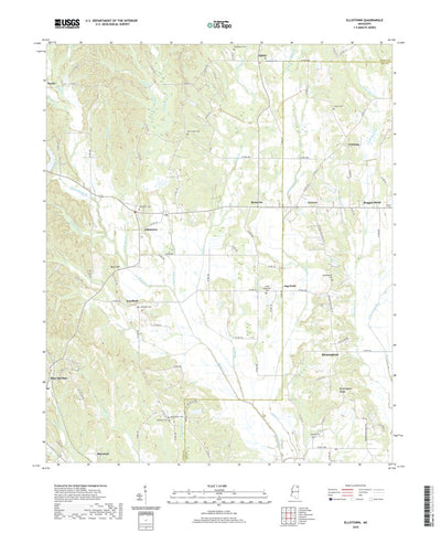United States Geological Survey Ellistown, MS (2020, 24000-Scale) digital map