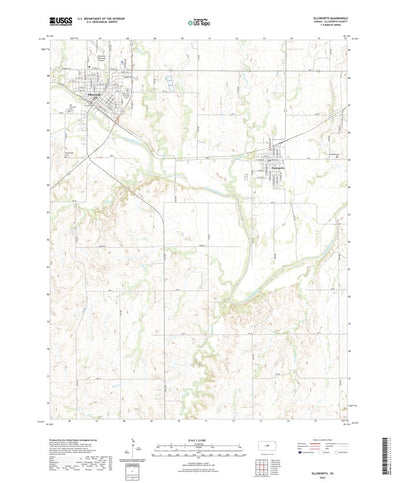United States Geological Survey Ellsworth, KS (2022, 24000-Scale) digital map