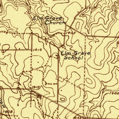 United States Geological Survey Elm Grove, TX (1925, 48000-Scale) digital map