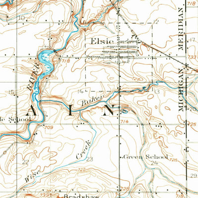 United States Geological Survey Elsie, MI (1918, 62500-Scale) digital map