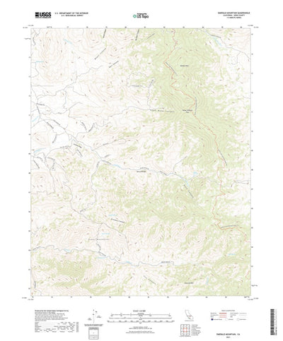 United States Geological Survey Emerald Mountain, CA (2021, 24000-Scale) digital map