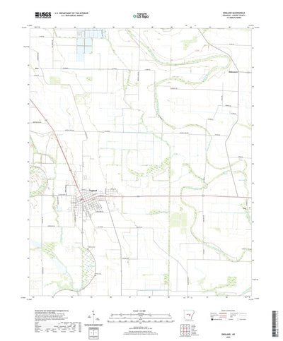 United States Geological Survey England, AR (2020, 24000-Scale) digital map