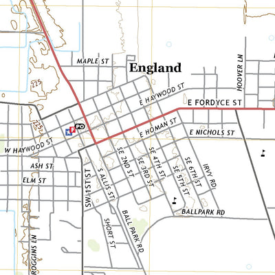 United States Geological Survey England, AR (2020, 24000-Scale) digital map