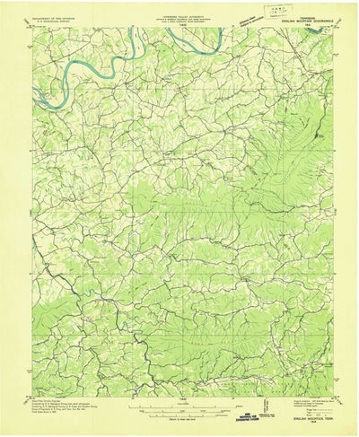 United States Geological Survey English Mountain, TN (1935, 48000-Scale) digital map