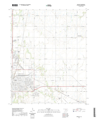 United States Geological Survey Enid East, OK (2022, 24000-Scale) digital map