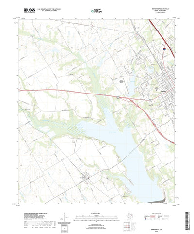 United States Geological Survey Ennis West, TX (2022, 24000-Scale) digital map