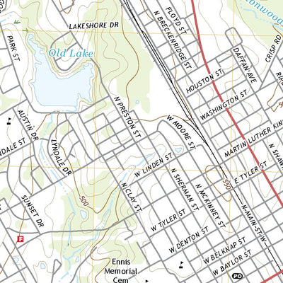 United States Geological Survey Ennis West, TX (2022, 24000-Scale) digital map