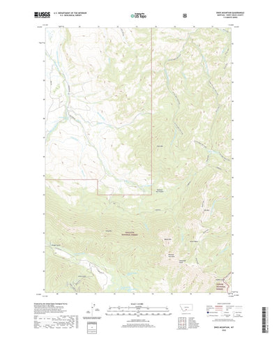 United States Geological Survey Enos Mountain, MT (2020, 24000-Scale) digital map