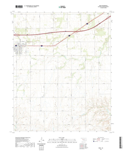 United States Geological Survey Erick, OK (2022, 24000-Scale) digital map