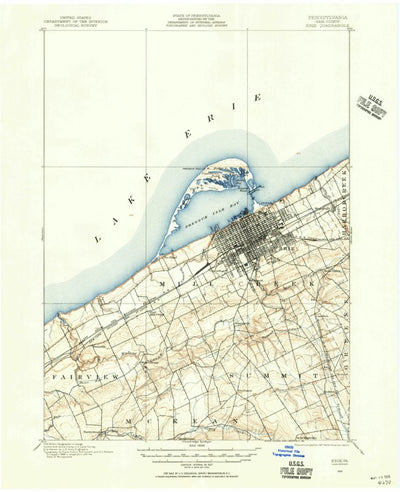 United States Geological Survey Erie, PA (1899, 62500-Scale) digital map