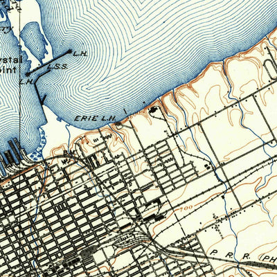 United States Geological Survey Erie, PA (1899, 62500-Scale) digital map
