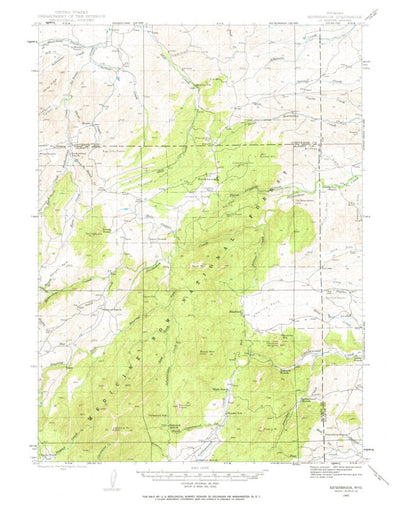 United States Geological Survey Esterbrook, WY (1943, 62500-Scale) digital map