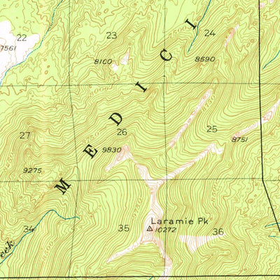 United States Geological Survey Esterbrook, WY (1943, 62500-Scale) digital map