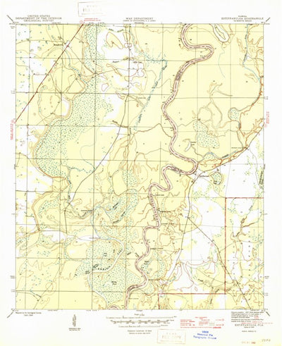 United States Geological Survey Estiffanulga, FL (1945, 31680-Scale) digital map