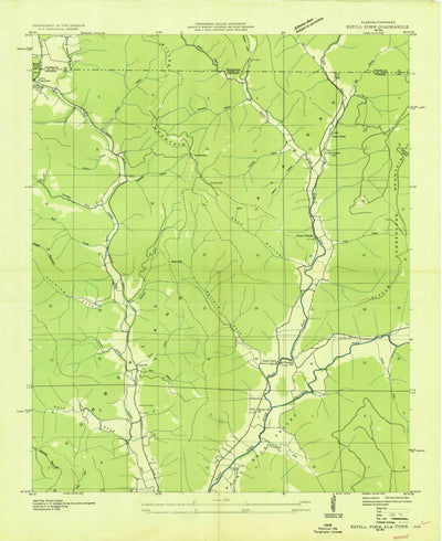 United States Geological Survey Estill Fork, AL-TN (1939, 24000-Scale) digital map