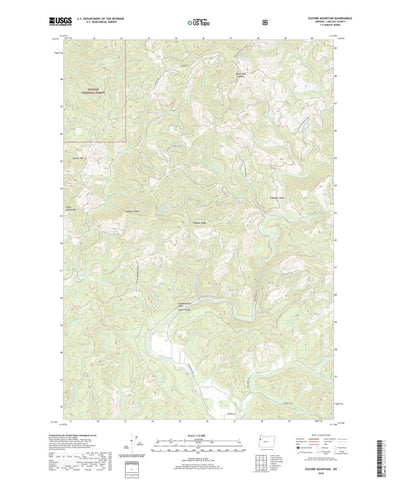 United States Geological Survey Euchre Mountain, OR (2020, 24000-Scale) digital map