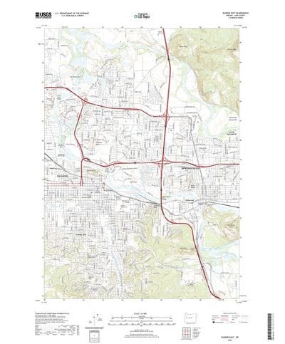 United States Geological Survey Eugene East, OR (2020, 24000-Scale) digital map