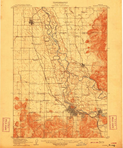 United States Geological Survey Eugene, OR (1910, 62500-Scale) digital map