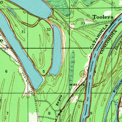 United States Geological Survey Eva, LA (1941, 62500-Scale) digital map