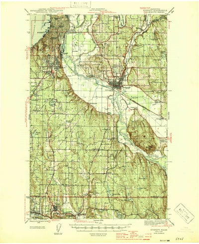 United States Geological Survey Evertt, WA (1944, 62500-Scale) digital map