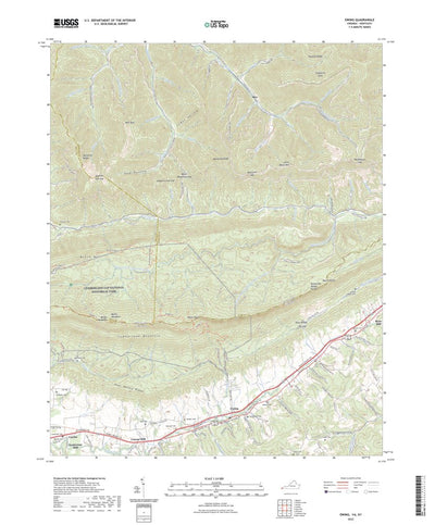 United States Geological Survey Ewing, VA (2022, 24000-Scale) digital map