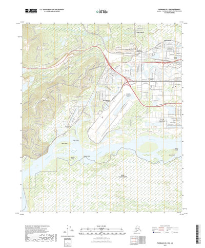 United States Geological Survey Fairbanks D-2 SW, AK (2021, 25000-Scale) digital map