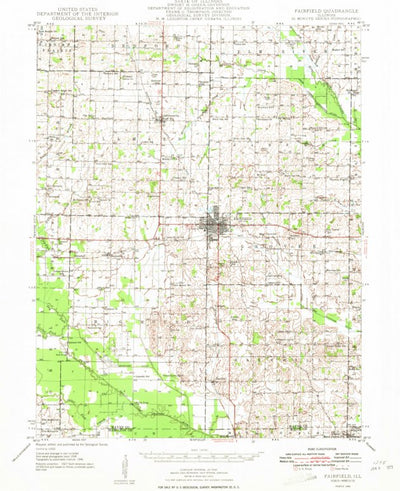 United States Geological Survey Fairfield, IL (1948, 62500-Scale) digital map