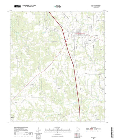 United States Geological Survey Fairfield, TX (2022, 24000-Scale) digital map