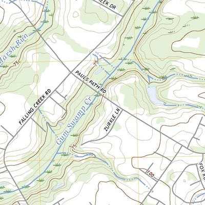 United States Geological Survey Falling Creek, NC (2022, 24000-Scale) digital map