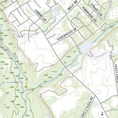 United States Geological Survey Falling Creek, NC (2022, 24000-Scale) digital map