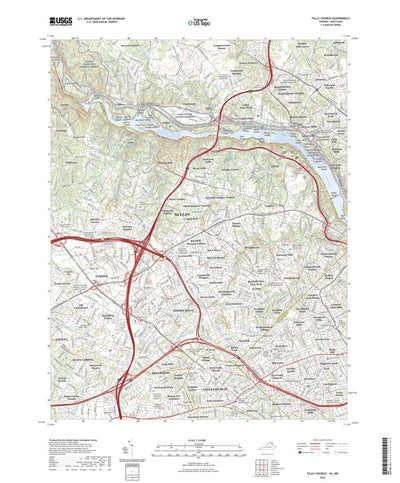 United States Geological Survey Falls Church, VA (2022, 24000-Scale) digital map