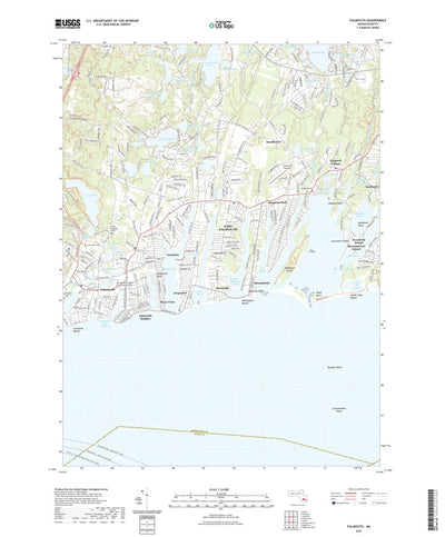 United States Geological Survey Falmouth, MA (2021, 24000-Scale) digital map