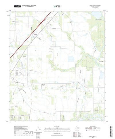 United States Geological Survey Fannett East, TX (2022, 24000-Scale) digital map