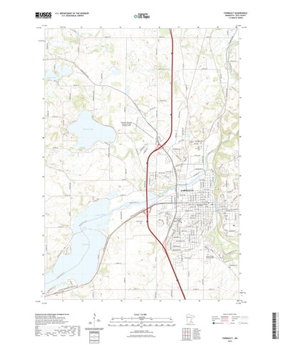 United States Geological Survey Faribault, MN (2022, 24000-Scale) digital map