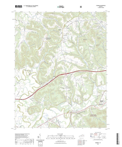 United States Geological Survey Farmers, KY (2022, 24000-Scale) digital map