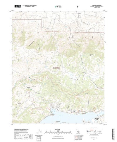 United States Geological Survey Fawnskin, CA (2021, 24000-Scale) digital map