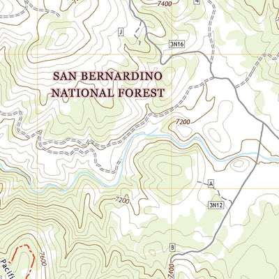 United States Geological Survey Fawnskin, CA (2021, 24000-Scale) digital map